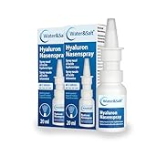 Water & Salt Hyaluron Nasenspray 2x 20ml I Nasenpflegespray, befeuchtet trockene...