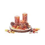 Weltbild Kerzen Set Herbststimmung - Herbst Deko mit 3 Kerzen, Dekoteller und Streudeko...