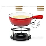 ToCis Big BBQ Fondueset inklusive 6 Fondue Gabeln | Käsefondue mit Stövchen 1,5 L |...