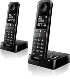 Philips D4752B/01 DECT Schnurlostelefon mit Anrufbeantworter, 2 Mobilteile