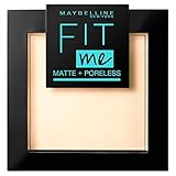 Maybelline New York Puder, Mattierend, porenverfeinernd und langanhaltend, Fit Me! Matte +...