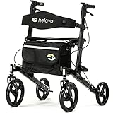 HELAVO faltbarer Premium-Rollator mit Sitz - Individuell einstellbarer Aluminium-Rollator...