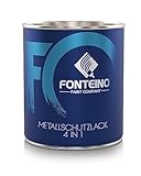 Fonteino Metallschutzlack 3in1 Metallfarbe Grundierung Rostschutzfarbe Decklack - Orange...