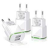 LUOATIP USB Ladegerät Stecker 2.1A 3-Pack Ladeadapter 2 Ports Netzteil Adapter...