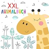 Kinder Ausmalbuch ab 2 Jahre: XXL Kritzelmalbuch mit tollen Motiven zum Ausmalen...