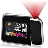 DANNEEFORSU7 Projektionswecker, Projektion Digitaler Wecker, Digital Alarm Clock mit...