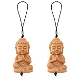 Kleiner Buddha Schlüsselanhänger aus Holz - Glücksbringer & Talisman -...