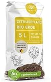 Bio Zitruserde 5 L mit Dünger - Mediterrane Pflanzenerde - 100% natürliche Rohstoffe -...