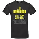 Alsino Herren T-Shirt Dortmund (3) You'll Never Walk Alone mit Jahreszahlen und Stadion...