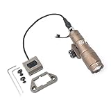 QIRUIMY M300A Taktische Taschenlampe mit Druckpad-Schalter, 600 Lumen, Scout-Licht für...