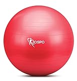 JOSPO Gymnastikball mit Ballpumpe, Fitness Sitzball, Büro, Yoga Ball, Sport...