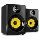 VONYX SMN50B - Studio Monitor, Aktiv Lautsprecher Set, 140 Watt, 5 Zoll...