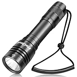 WholeFire Tauchlampe, 70m Unterwasser Taschenlampe IPX8 Wasserdicht 2000 Lumens mit Akku...