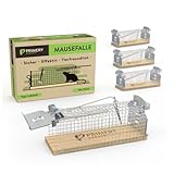 Primery Garden® Mausefalle Lebend im Praktischen 4er Pack für Innen & Aussen -...