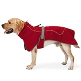 HEYWEAN Hundejacke Wasserdichter Hundemantel Reflektierende Jacke für kaltes...