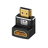 JBSTK 8K HDMI Winkelstecker 90 Grad, HDMI Verbinder 2.1, Stecker auf Buchse, HDMI 90 Grad...