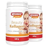 Megamax Nutrition - 2x400 g - Beauty Kollagen Pulver - mit Biotin Vitamin Komplex -...