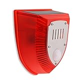 DINOWIN Solar Alarm Licht, Wasserfest PIR Bewegungsmelder Alarm 129dB laut...