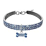 Eingelegte Halsband-Halskette Exquisite Kristall-Halsband Heimtierbedarf Kristallschmuck...