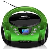 Tragbare Boombox | CD/CD-R | USB | FM Radio Player | AUX-Eingang |...