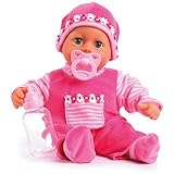 Bayer Design 93800-pink 93825AA Babypuppe First Words, Schlafaugen, spricht 24...