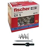 fischer GK Dübel mit Spezialschraube für Gipskartonplatten inkl....