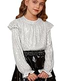 Kinder Mädchen Pailletten Bluse T-Shirt Tops Casual Glitzer Oberteile Komplett...