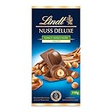 Lindt Schokolade NUSS DELUXE Vollmilch Haselnuss| 110g Tafel | Geröstete...