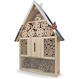 WILDLIFE FRIEND Großes Insektenhotel 39 x 23 cm – Naturbelassen und Wetterfest,...