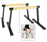 Müller & Blum Parallettes Holz inkl. Handgelenk Bandagen, Premium Turnen und Calisthenics...