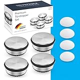 SilverRack® Türstopper Edelstahl [4 Stück] + 4 extra Wand Türstopper -...