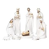 Cosmin Geburt Statue Krippe Szene Set Harz Kleiner Jesus Krippe Miniatur Kirchendekoration