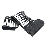 POHOVE Tragbares 49 Tasten, flexibles Roll-Up-Klavier mit USB, elektronische Tastatur,...