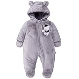 Baby Schneeanzüge Winter Overall mit Kapuze Fleece Strampler Mädchen Jungen...