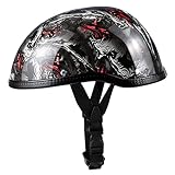 Halbschalenhelm Motorrad Halbhelm-DOT-zugelassener Bike Cruiser Chopper Moped Scooter ATV...