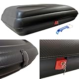 Dachbox Auto VDP-BA320 - Dachkoffer für Auto 320l - Autobox Dach im Carbonlook...