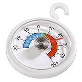 Xavax Analoges Thermometer zum Aufhängen im Kühlschrank, Gefrierschrank, Tiefkühltruhe,...