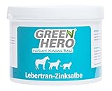 Green Hero Lebertran-Zinksalbe, 500g, bei Hautproblemen von Haustieren, unterstützend bei...