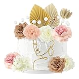 33 Stück Tortendeko Blumen Boho Kuchen Deko Lady Face Cake Topper Set...