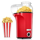 Popcornmaschine 1400W, 120g/4L Große Kapazität, Heißluft Popcorn Maker für...