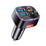 SYNCWIRE Bluetooth 5.3 FM-Transmitter-Autoladegerät 48W (PD 36W&12W) dualer...