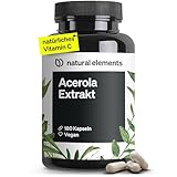 Acerola Extrakt mit Vitamin C – hochdosiert, vegan – 180 Kapseln für 6 Monate –...