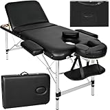 tectake® Massageliege 3 Zonen, Massagetisch, Massageliege klappbar, höhenverstellbare...