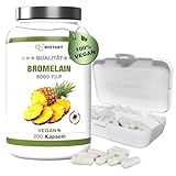 Bromelain 200 Kapseln 500 mg | 10000 F.I.P/g | 5000 GDU/g | Vitamin C | 7 Monate...