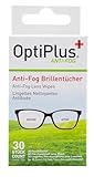 OptiPlus Anti-Fog Brillen-Reinigungstücher - 30 Stück schonend & gründliche Reinigung...