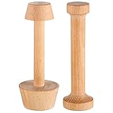 RIYAN 2 Stück Holz-Tart-Stamper-Set Tart Holz Eier-Tarts Tamper Tart Tamper DIY Kuchen