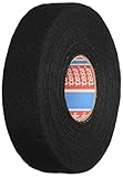 Tesa 51608 Isolierband aus Baumwolle, schwarz, 25 mm x 25 m