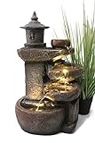 Arnusa Springbrunnen BK851 Wasserfall mit Beleuchtung Gartenbrunnen Zimmerbrunnen Kaskade...