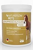 NATUREFLOW Natürliches Grünlippmuschelpulver Pferd - 1kg Neuseeländische...