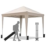 BONTEC Pavillon 3x3m Wasserdicht Stabil Winterfest, Pop-Up Klicksystem,...